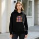 Black hoodie with funny fox pun graphic design