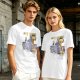 Olive T-Shirt with Shy Mage Wizard and Magical Artwork Print