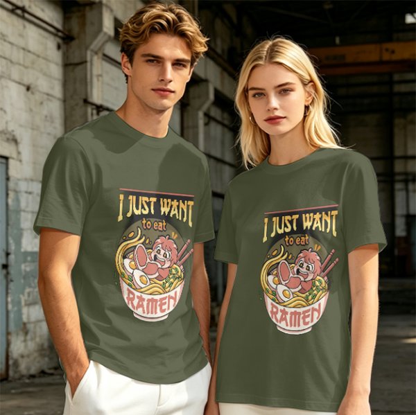 I Just Want To Eat Ramen Cute Anime Character T-Shirt