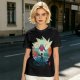 Hunter x Hunter Anime Graphic Tee with Sunset Landscape Art