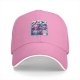 Black baseball cap with cute anime-style graphic print