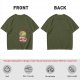 Olive T-Shirt with Cute Frog Graphic and Further Notice Text
