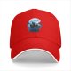 Black baseball cap with bat and full moon gothic graphic