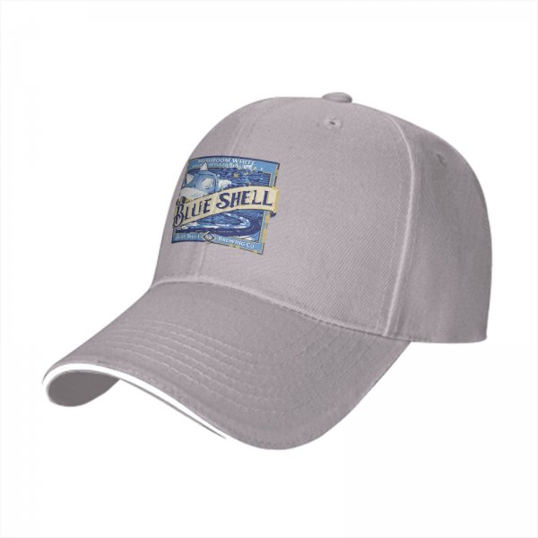 Black Baseball Cap with Blue Shell Brewing Co Mushroom White IPA Print