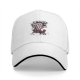 Black baseball cap with 'Not Sweet Just Salty' dancing popcorn graphic