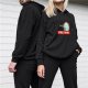 Black hoodie with mirror vampire holding coffee graphic and 'LIKE THIS' text