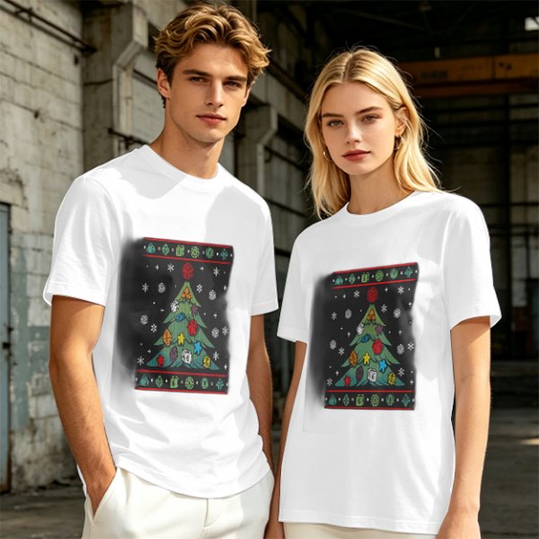Ugly Christmas Tree Dice Board Game Themed T-Shirt