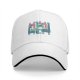 Black Baseball Cap With Interlocking Llama Graphic Print
