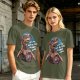 Olive t-shirt with E.T. 'Get Me Out Of This Planet ASAP' print