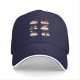 Black Baseball Cap With Sushi Cat Illustrations