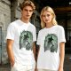 Olive T-Shirt With Spooky Witch Silhouette Halloween Graphic