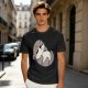 Olive Green T-Shirt with Cute Sleeping Otter Graphic