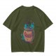 Olive T-Shirt With Cookie Monster Cookie Jar Graphic