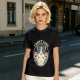 Olive T-shirt with I Don't Care Cat Graphic Print