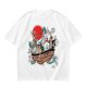 Studio Ghibli Characters Boat Graphic Olive T-Shirt