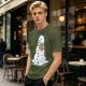 Olive T-Shirt With Melting Snowman Christmas Print