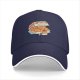 Black baseball cap with kitten nuggets takeout box graphic
