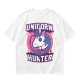 Unicorn Hunter Graphic Tee with Sword and Sparkle Design