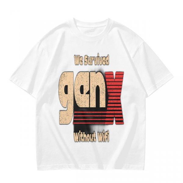 Gen X We Survived Without Wifi Graphic T-Shirt