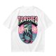 Olive T-Shirt With Trashed Skateboarding Graphic Design