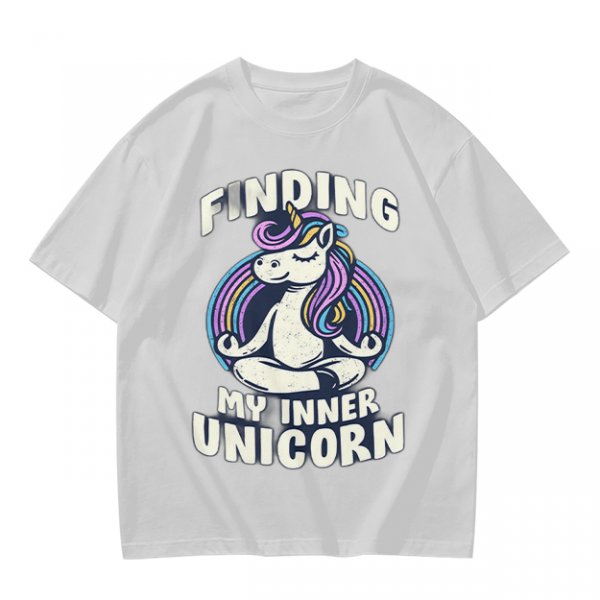 Finding My Inner Unicorn Meditating Graphic T-Shirt