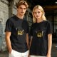 Olive T-Shirt With Whimsical Cat Fish Hybrid Graphic