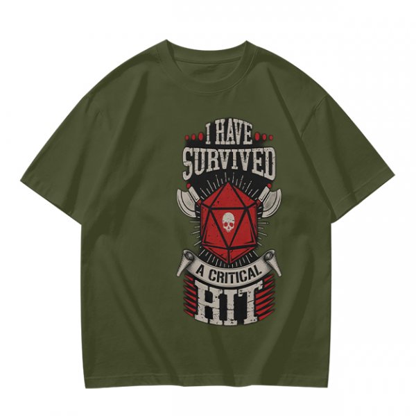 I Have Survived A Critical Hit D20 T-Shirt