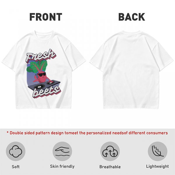 Olive T-Shirt with Fresh Beets DJ Graphic Print