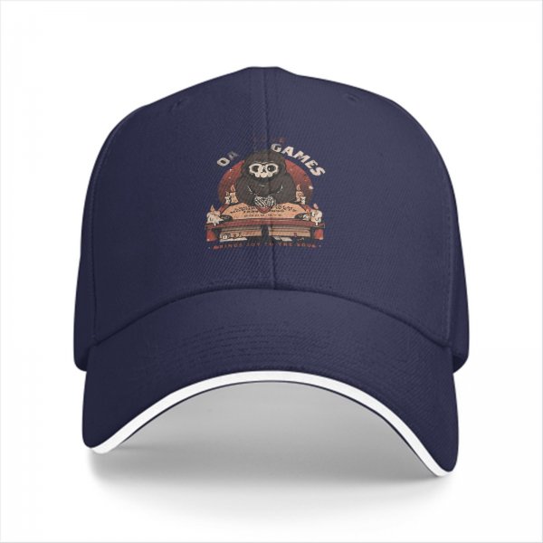 Black baseball cap with cute grim reaper ouija board game graphic