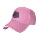 Black Baseball Cap With Purple Abstract Swirl Graphic Design