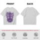 Olive T-Shirt with Celestial Cat Moth and Mystical Hands Print