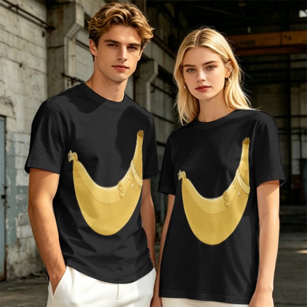 Olive Green T-Shirt With Large Banana Peel Graphic Print