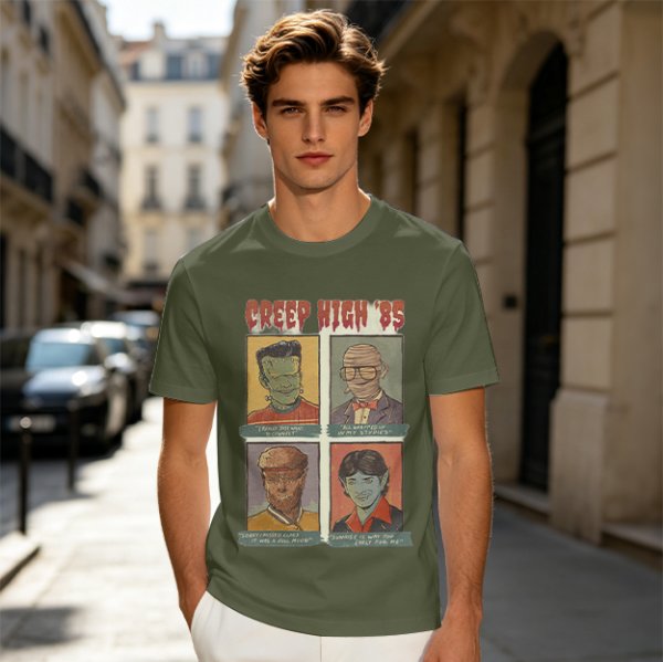 Creep High '85 Monster Characters Graphic T-Shirt