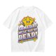 Olive graphic t-shirt with 'Someday We'll All Be Dead!' star and rainbow print