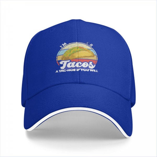 I'm Here For Tacos A Tac-Hoe If You Will Black Baseball Cap