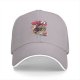 Black baseball cap with retro Rufio graphic print