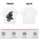 Olive Graphic T-Shirt with Mechanical Raven and Full Moon Print