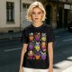 Halloween Animal Cupcake Graphic T-Shirt For Spooky Season