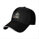 Black Baseball Cap With Robot And Mushroom Graphic Print