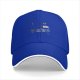 Black baseball cap with water wave and pool themed graphic