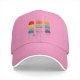 Black baseball cap with colorful emotional octopus graphic print