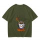 Olive Green T-Shirt With Cute Coffee Cup Graphic and Problem Solution Text