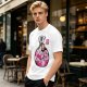 Olive T-Shirt With Cute Kirby Candy Bag Graphic