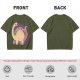 Olive T-Shirt with Cute Brontosaurus Taco Dinosaur Graphic