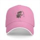 Black baseball cap with skeleton sitting on stool graphic