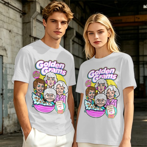 Golden Grams Themed Graphic T-Shirt Featuring The Golden Girls