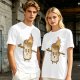 Olive T-Shirt With Surprised Burning Marshmallow Graphic