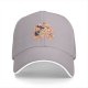 Black Baseball Cap With Christmas Gingerbread Cat Print