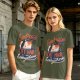 Olive T-Shirt with 'Embrace the Cat Hair It's Everywhere' Cat Graphic