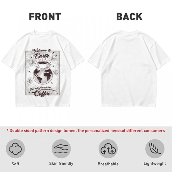 Welcome to Earth Coffee Lover Graphic T-Shirt